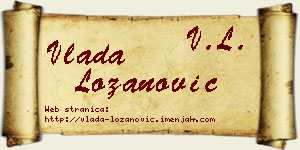 Vlada Lozanović vizit kartica